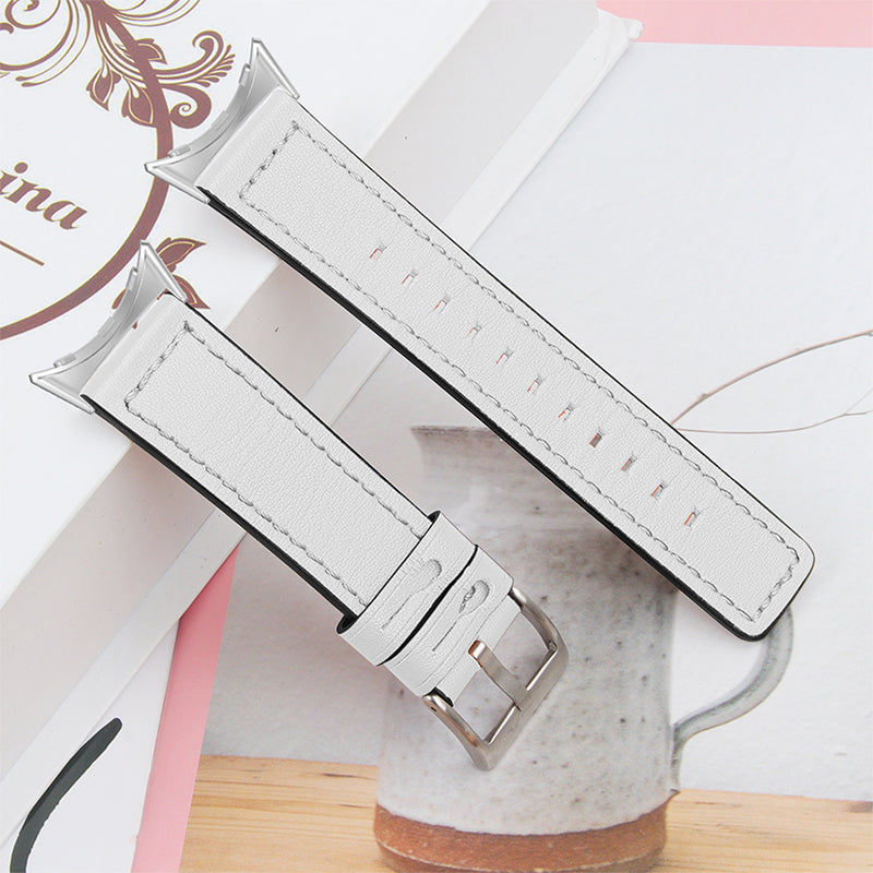 Stitching Watch Band for Google Pixel Watch 2 Pixel Watch Genuine Leather Watch Strap Replacement Part Stitching Watch Band for Google Pixel Watch 2 Pixel Watch Genuine Leather Watch Strap Replacement Part